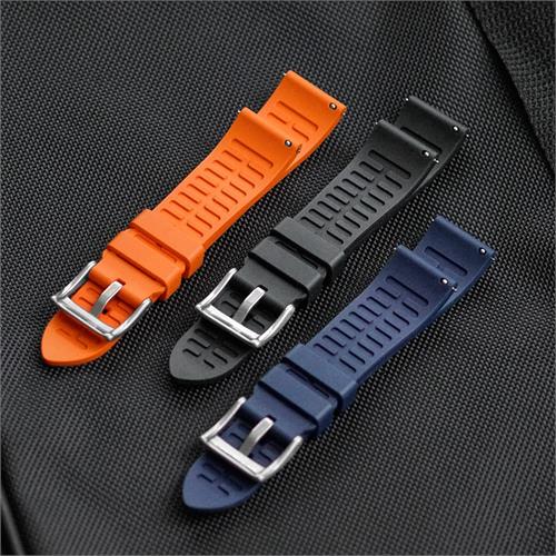 Mm Black Fkm Rubber Quick Release Watch Band B R Bands